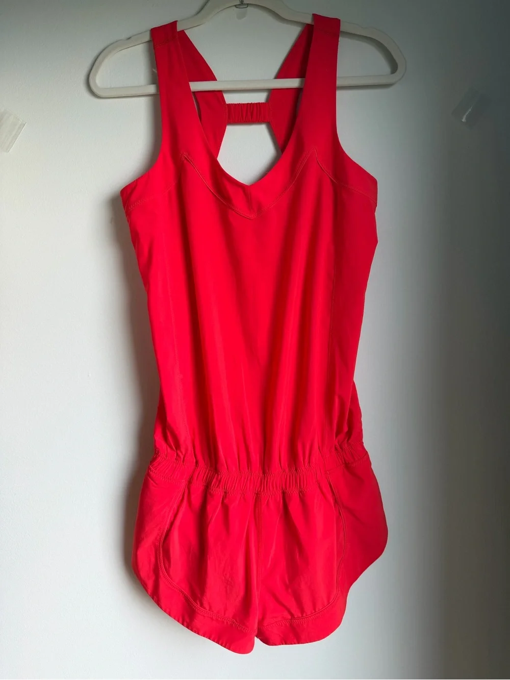 lululemon Speedy Runsie Performance Romper Red coral